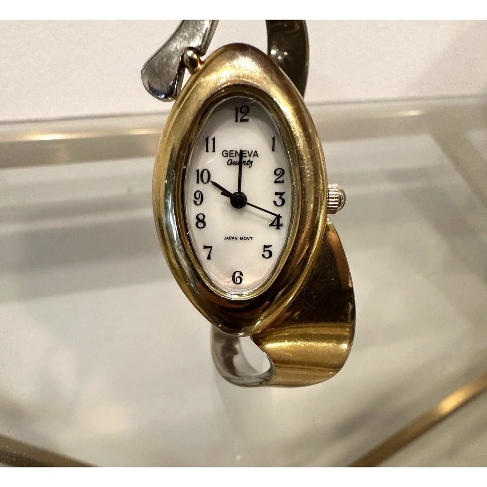 Geneva Gold and Silver Tone Quartz Analog Women's Watch